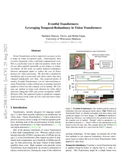 Eventful Transformers: Leveraging Temporal Redundancy in Vision
  Transformers