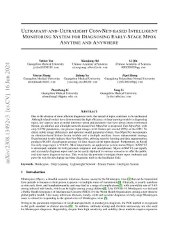 Ultrafast-and-Ultralight ConvNet-Based Intelligent Monitoring System for
  Diagnosing Early-Stage Mpox Anytime and Anywhere