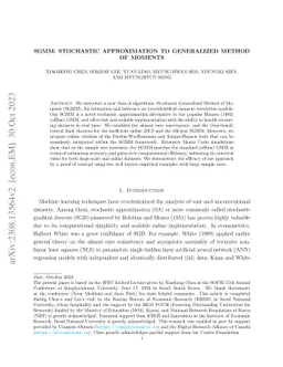 SGMM: Stochastic Approximation to Generalized Method of Moments