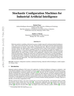 Stochastic Configuration Machines for Industrial Artificial Intelligence