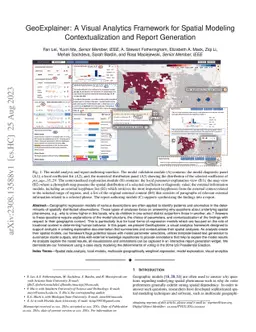 GeoExplainer: A Visual Analytics Framework for Spatial Modeling
  Contextualization and Report Generation