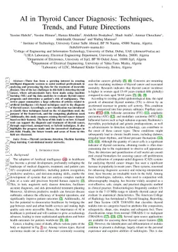 AI in Thyroid Cancer Diagnosis: Techniques, Trends, and Future
  Directions