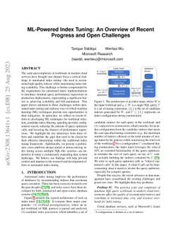 ML-Powered Index Tuning: An Overview of Recent Progress and Open
  Challenges