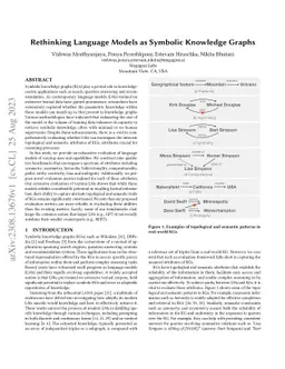 Rethinking Language Models as Symbolic Knowledge Graphs