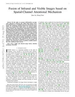 Fusion of Infrared and Visible Images based on Spatial-Channel
  Attentional Mechanism