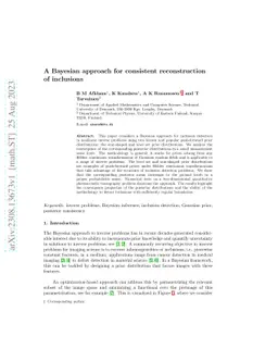 A Bayesian approach for consistent reconstruction of inclusions