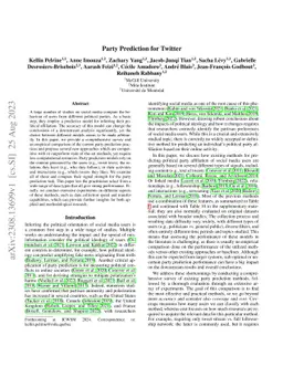 Party Prediction for Twitter