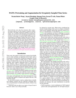 PAITS: Pretraining and Augmentation for Irregularly-Sampled Time Series