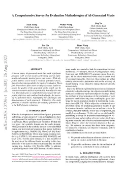 A Comprehensive Survey for Evaluation Methodologies of AI-Generated
  Music