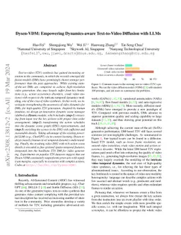 Dysen-VDM: Empowering Dynamics-aware Text-to-Video Diffusion with LLMs