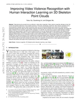 Improving Video Violence Recognition with Human Interaction Learning on
  3D Skeleton Point Clouds