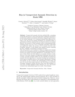 Bias in Unsupervised Anomaly Detection in Brain MRI