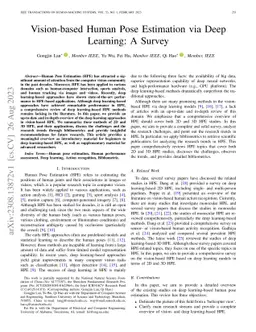 Vision-Based Human Pose Estimation via Deep Learning: A Survey