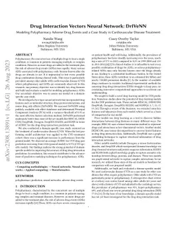Drug Interaction Vectors Neural Network: DrIVeNN