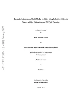 Towards Autonomous Multi-Modal Mobility Morphobot (M4) Robot:
  Traversability Estimation and 3D Path Planning