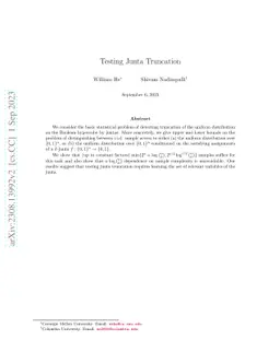 Testing Junta Truncation