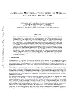 MMSFormer: Multimodal Transformer for Material and Semantic Segmentation