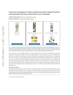 Scale-Score: Investigation of a Meta yet Multi-level Label to Support
  Nutritious and Sustainable Food Choices When Online Grocery Shopping