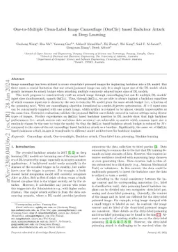 One-to-Multiple Clean-Label Image Camouflage (OmClic) based Backdoor
  Attack on Deep Learning