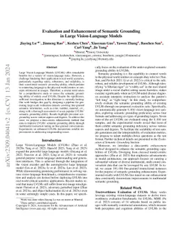 Evaluation and Enhancement of Semantic Grounding in Large
  Vision-Language Models