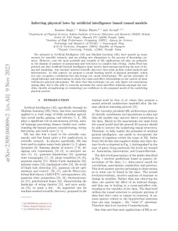 Inferring physical laws by artificial intelligence based causal models