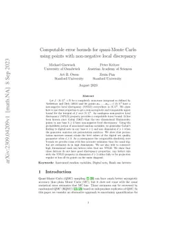 Computable error bounds for quasi-Monte Carlo using points with
  non-negative local discrepancy