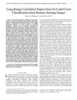 Long-Range Correlation Supervision for Land-Cover Classification from
  Remote Sensing Images