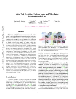 Video Task Decathlon: Unifying Image and Video Tasks in Autonomous
  Driving