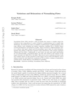 Variations and Relaxations of Normalizing Flows