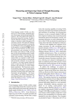 Measuring and Improving Chain-of-Thought Reasoning in Vision-Language
  Models