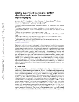 Weakly supervised learning for pattern classification in serial
  femtosecond crystallography