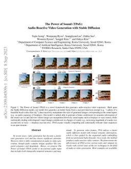 The Power of Sound (TPoS): Audio Reactive Video Generation with Stable
  Diffusion