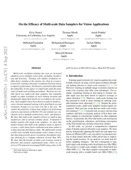 On the Efficacy of Multi-scale Data Samplers for Vision Applications