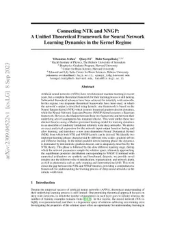 Connecting NTK and NNGP: A Unified Theoretical Framework for Wide Neural Network Learning Dynamics