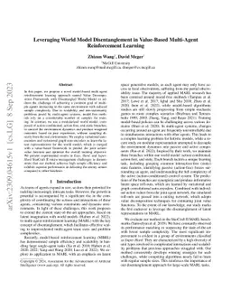 VDFD: Multi-Agent Value Decomposition Framework with Disentangled World Model