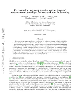 Perceptual adjustment queries and an inverted measurement paradigm for
  low-rank metric learning