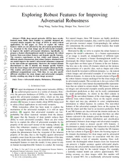 Exploring Robust Features for Improving Adversarial Robustness