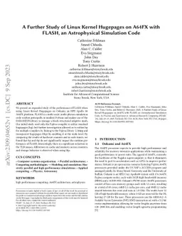 A Further Study of Linux Kernel Hugepages on A64FX with FLASH, an
  Astrophysical Simulation Code