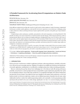 A Portable Framework for Accelerating Stencil Computations on Modern
  Node Architectures