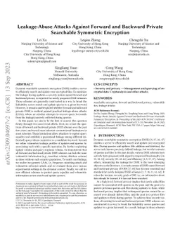 Leakage-Abuse Attacks Against Forward and Backward Private Searchable
  Symmetric Encryption