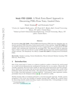 Weak-PDE-LEARN: A Weak Form Based Approach to Discovering PDEs From
  Noisy, Limited Data