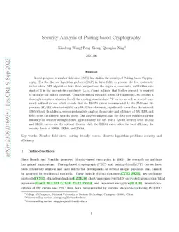 Security Analysis of Pairing-based Cryptography