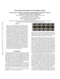 Deep Video Restoration for Under-Display Camera