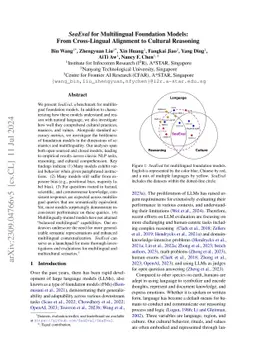 SeaEval for Multilingual Foundation Models: From Cross-Lingual Alignment
  to Cultural Reasoning