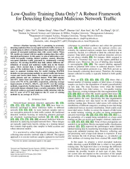 Low-Quality Training Data Only? A Robust Framework for Detecting
  Encrypted Malicious Network Traffic