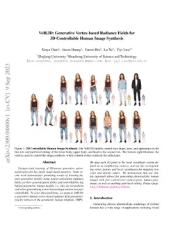 VeRi3D: Generative Vertex-based Radiance Fields for 3D Controllable
  Human Image Synthesis