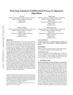 Detecting Violations of Differential Privacy for Quantum Algorithms