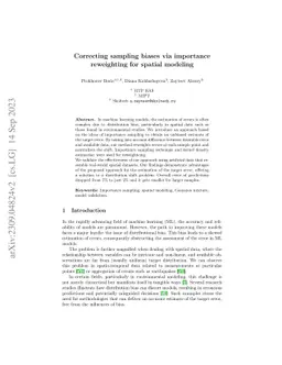 Correcting sampling biases via importance reweighting for spatial
  modeling