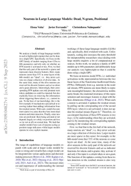 Neurons in Large Language Models: Dead, N-gram, Positional