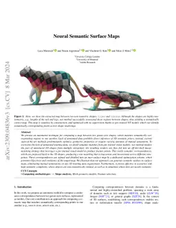 Neural Semantic Surface Maps